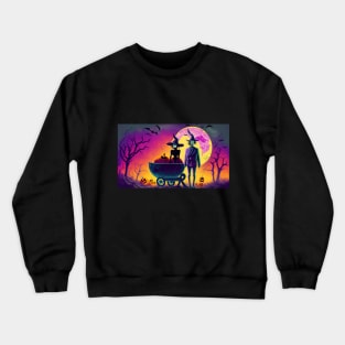 A Group of Witches Gathering Around a Cauldron Crewneck Sweatshirt